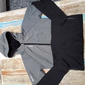 REEBOK Fleece Lined Hooded Insulated Windbreaker Jacket